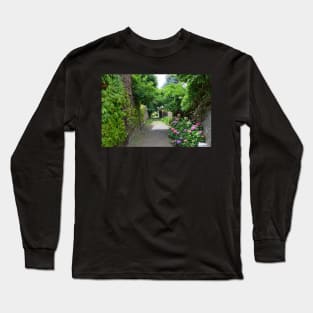 Alley lined with flowers Long Sleeve T-Shirt